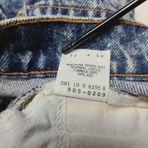 VTG Levi's Boy's Acid Wash Blue Denim Pants Orange Tab Tag Size Husky 30x26 - Picture 10 of 10